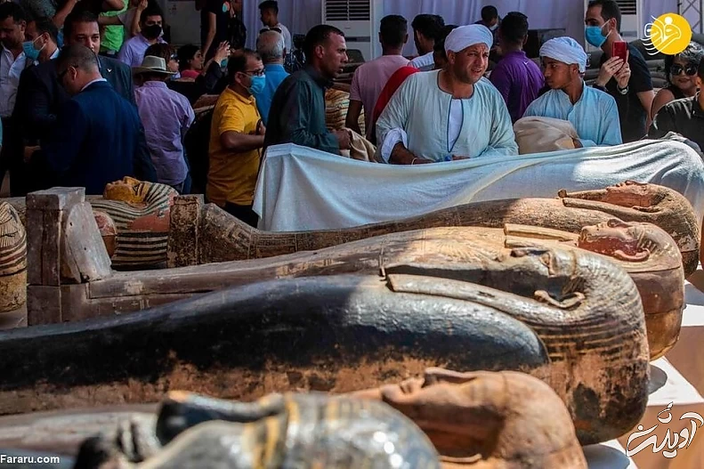 کشف ده‌ها تابوت باستانی ۲۶۰۰ ساله در مصر + تصاویر